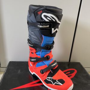 Alpinestars Tech 7 Stiefel Red Cyan Grey Black