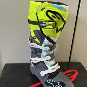 Alpinestars Tech 7 Stiefel Grey Yellow Fluo Turq