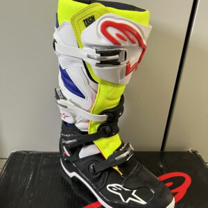 Alpinestars Tech 7 Stiefel White Yellow Fluo Blue