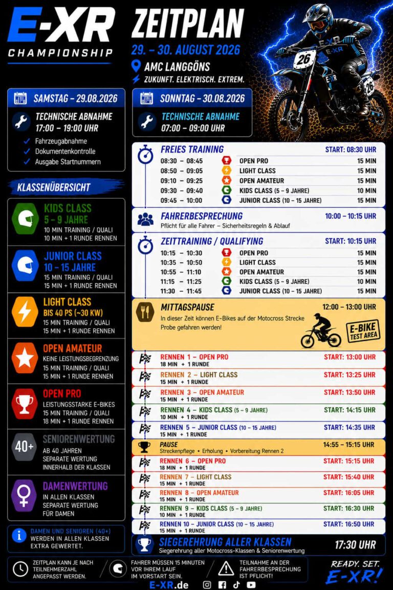 E-XR Zeitplan - AMC Langgöns (Hessen) 2026