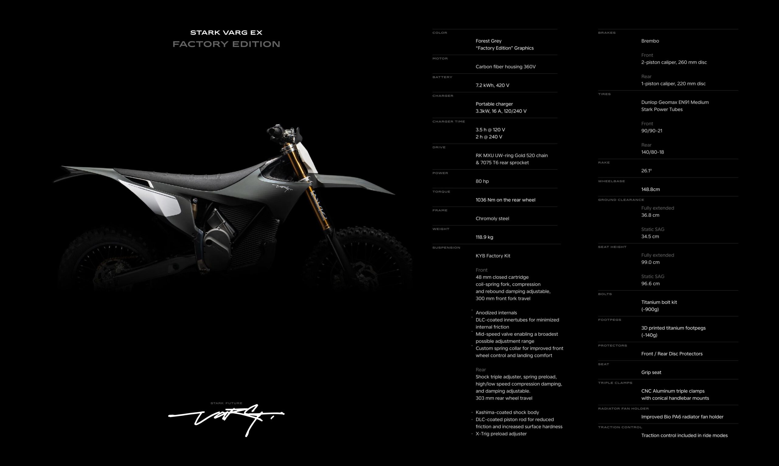 Stark Varg EX Factory Data Sheet Image Big