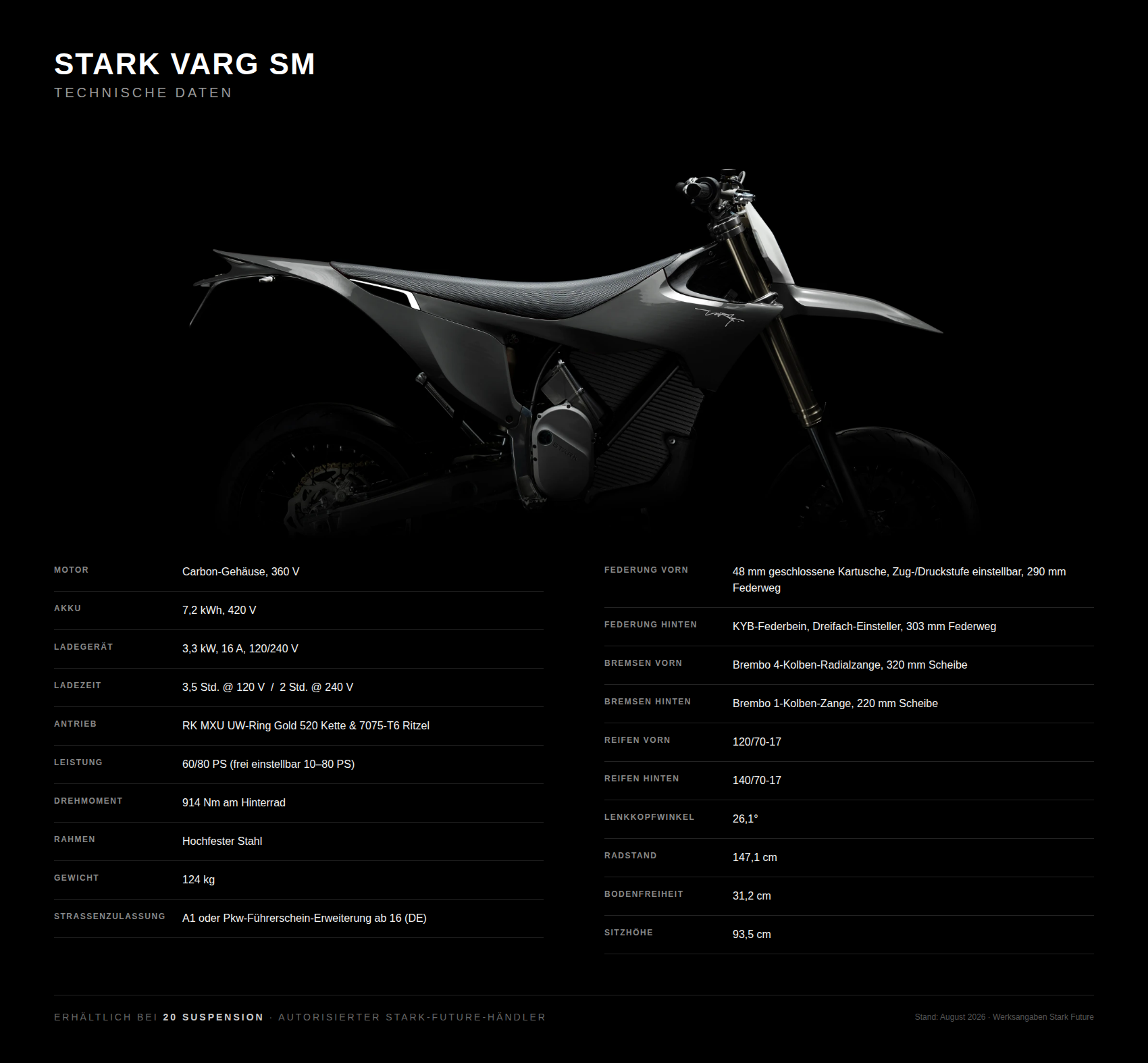 Stark Varg SM - 20 Suspension